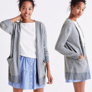 Madewell Summer Ryder Long Cardigan Blue Striped